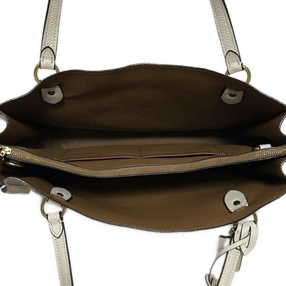 COACH Tyler Carryall C3768 Cream Leather - Tote Bag - Picture 6 of 9